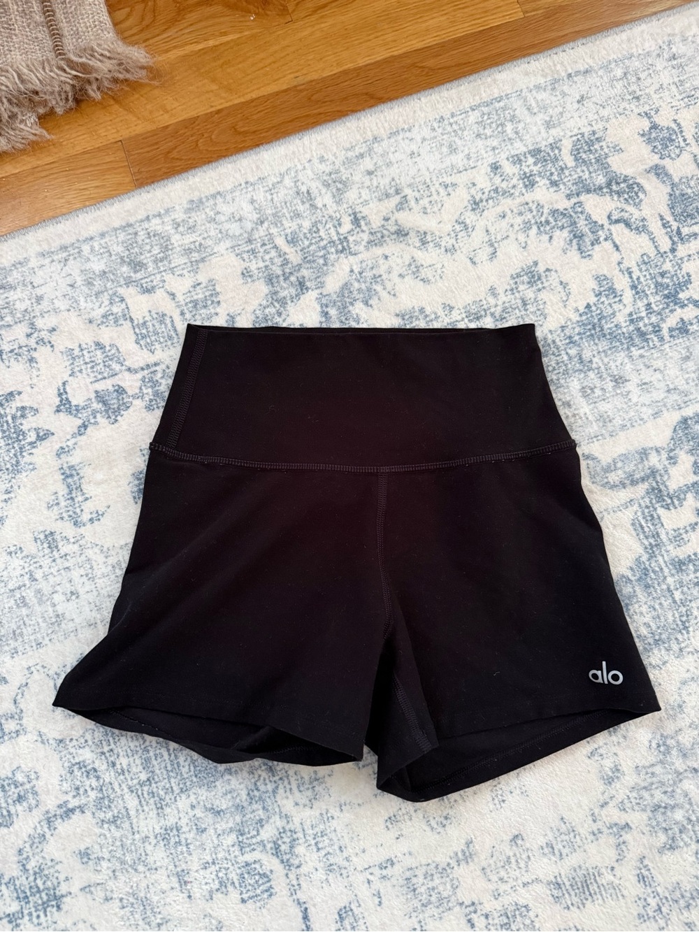 ALO Yoga Black High-Rise Bike Shorts